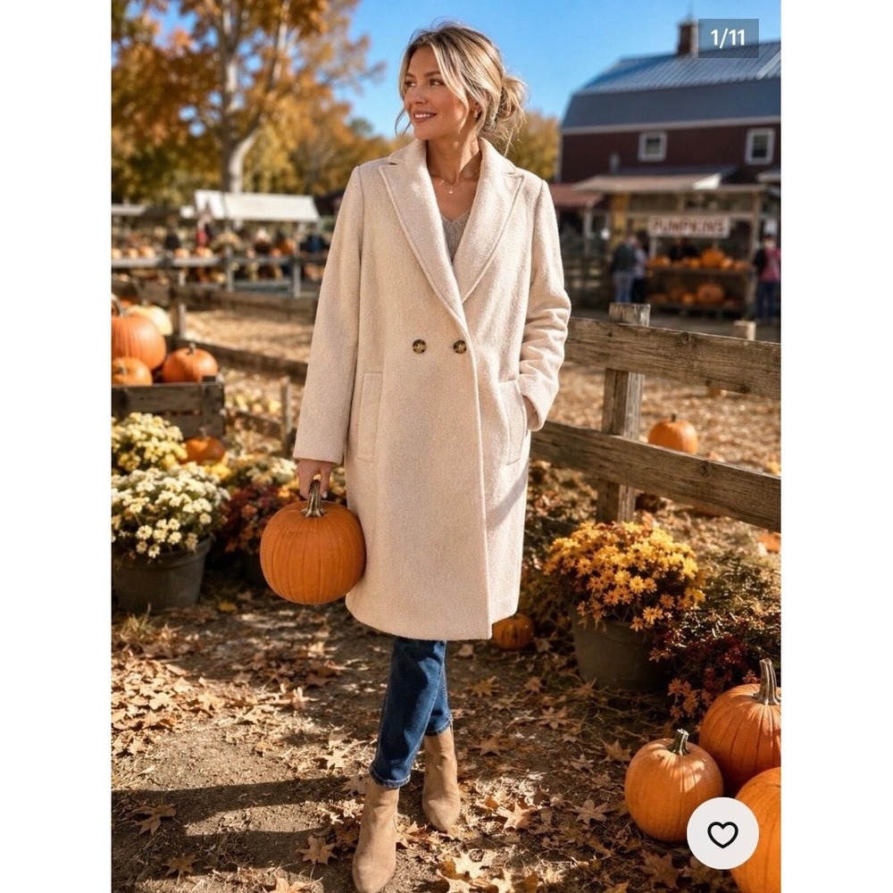 J.Crew Daphne Topcoat 6 Ivory Italian Boiled Wool J4864 Classic Vanilla Girl